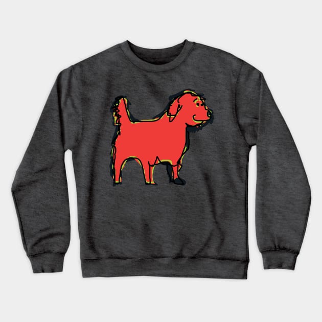 Red Dog Ruff Rough Crewneck Sweatshirt by ellenhenryart